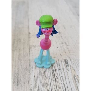 Trolls Cooper pink striped monster‎ flower toy figure